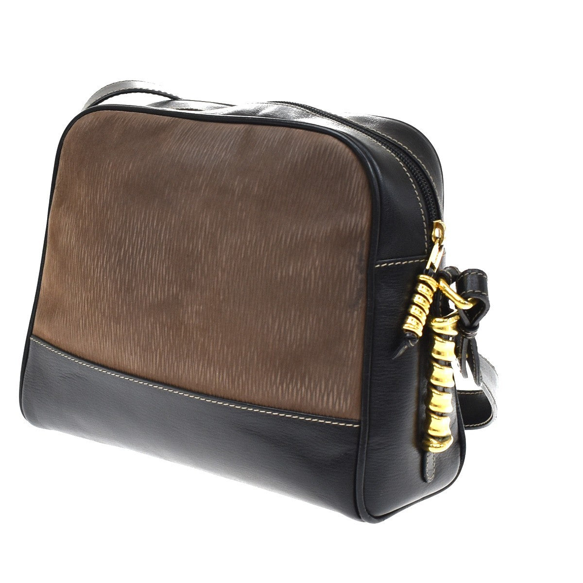 Loewe Velazquez Shoulderbag Leather Brown Leather Shoulder Bag Bag (Pre-Owned)