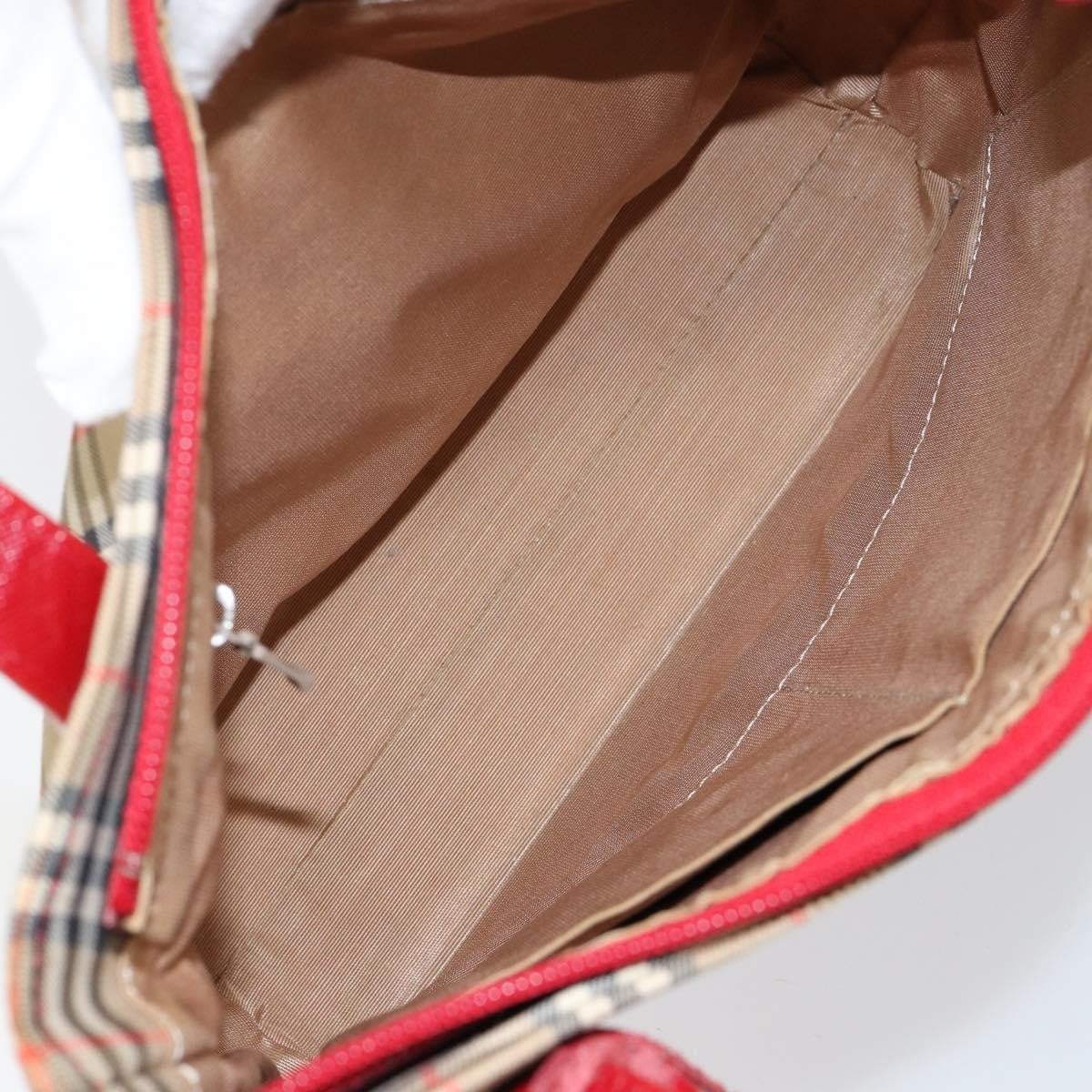Burberry Nova Check Nova Check Canvas Beige Canvas Handbag (Pre-Owned)