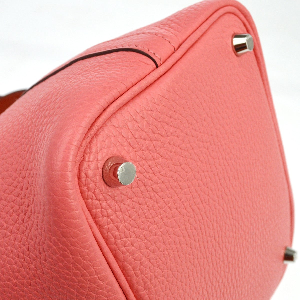Hermes Picotin Lock Clemence Pink Leather Handbag (Pre-Owned)