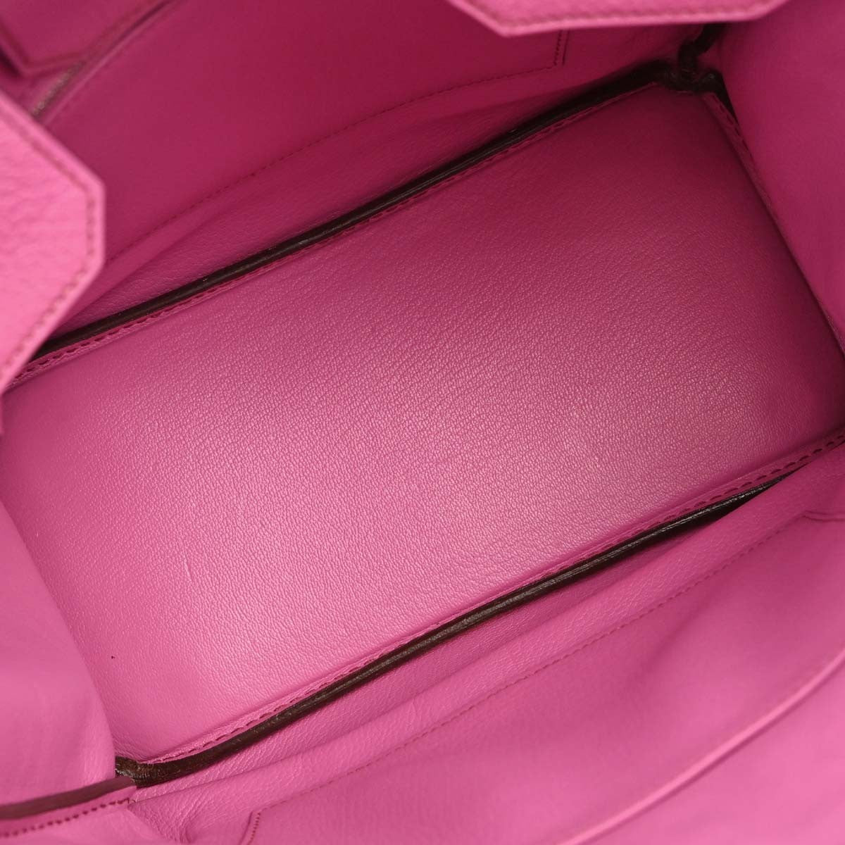 Hermes Hac Birkin Pink Chevre De Coromandel With Palladium Hardware Pink Leather Handbag (Pre-Owned)