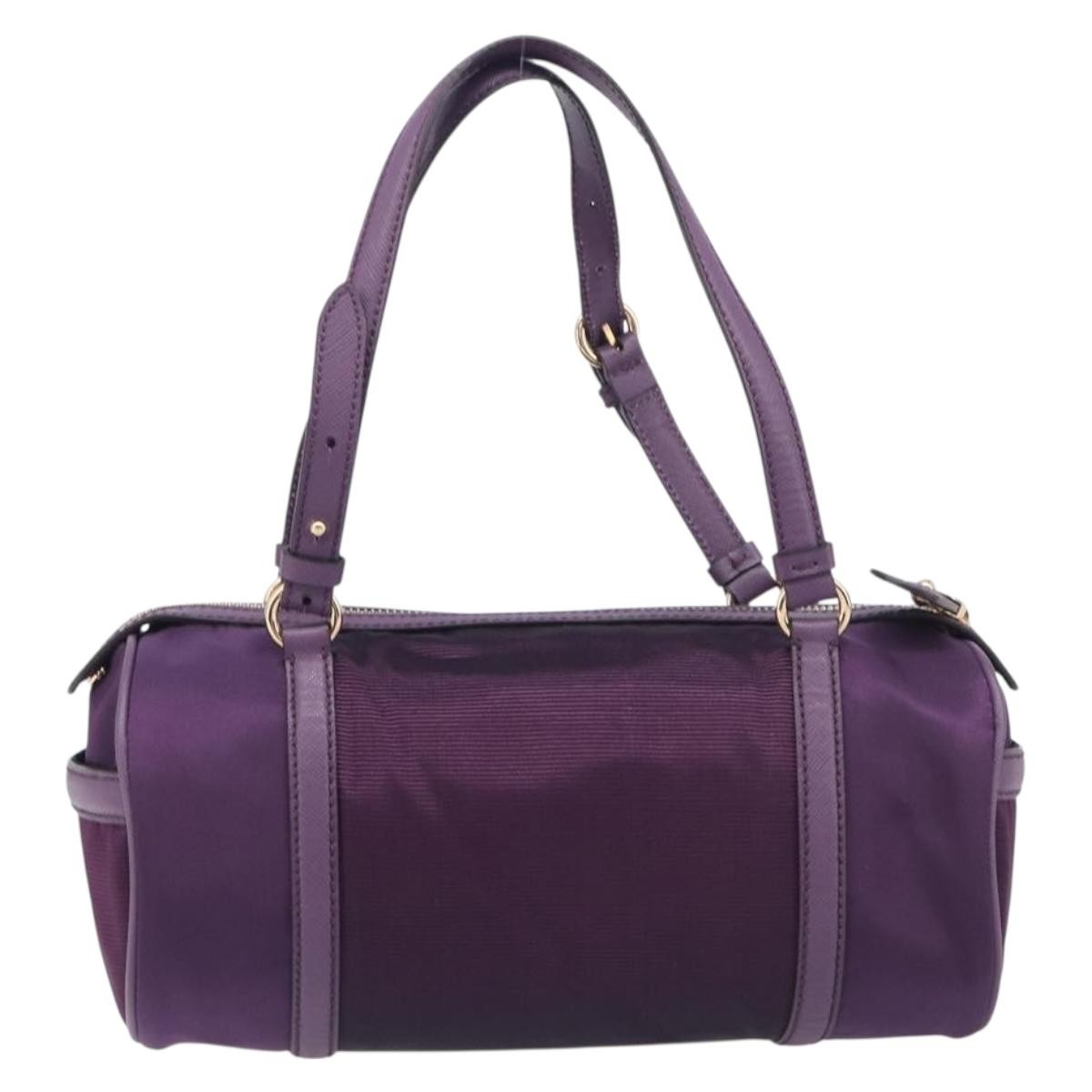 Salvatore Ferragamo Vara Bow Cylinder Bag Nylon Purple Nylon Shoulder Bag Bag (Pre-Owned)