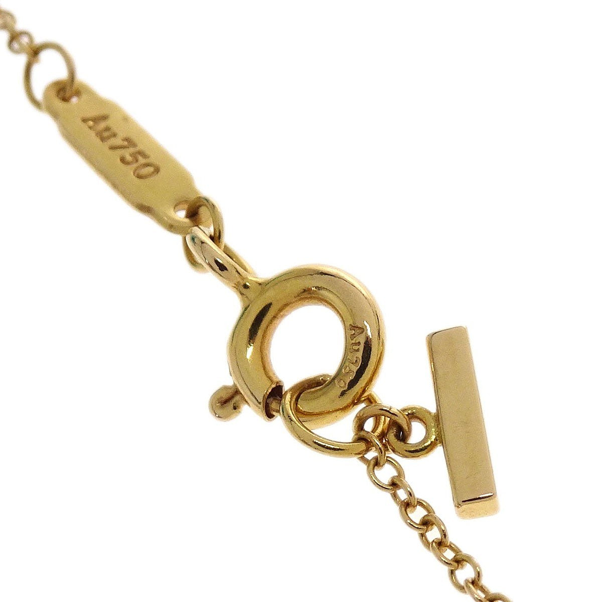 Tiffany & Co. T Smile Pendant 18K Yellow Gold With Diamonds Gold Yellow_Gold Necklace Jewelry (Pre-Owned)