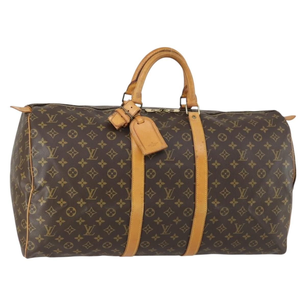 Louis Vuitton Keepall Monogram Canvas Brown Canvas Travel Bag Bag (Pre-Owned)