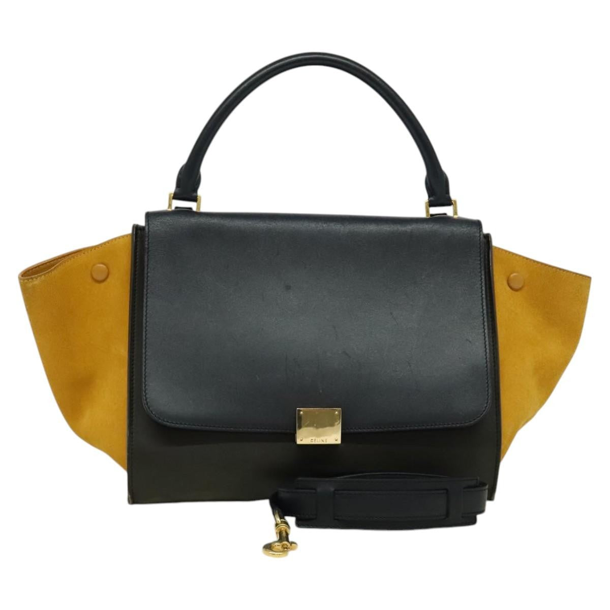 Celine Trapeze Leather With Suede Multicolour Leather Handbag (Pre-Owned)