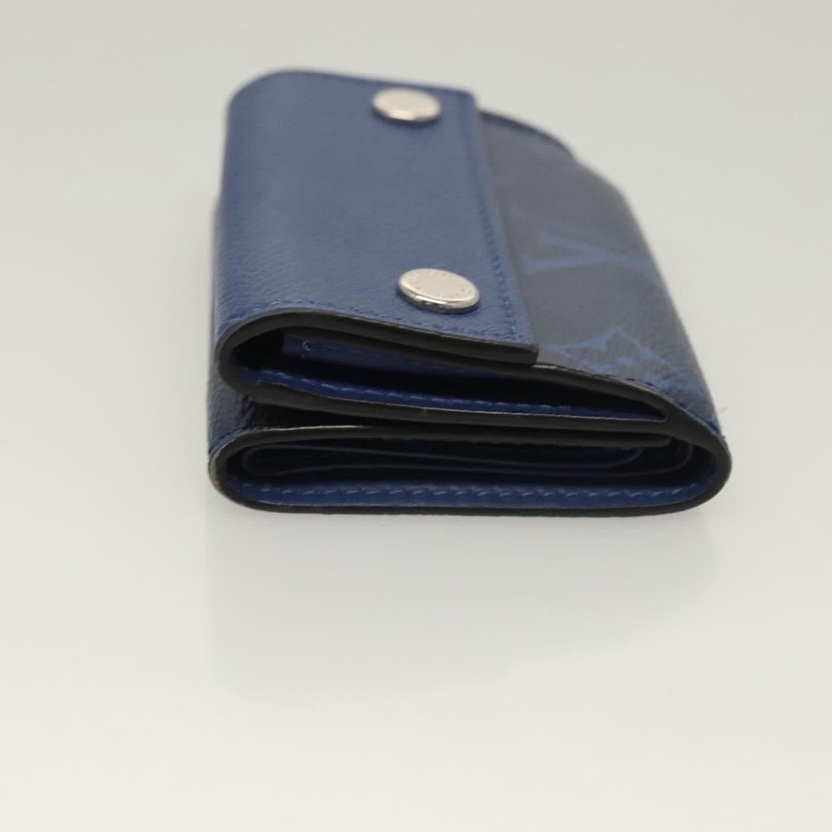 Louis Vuitton Discovery Monogram Taigarama Blue Leather Wallets Accessory (Pre-Owned)