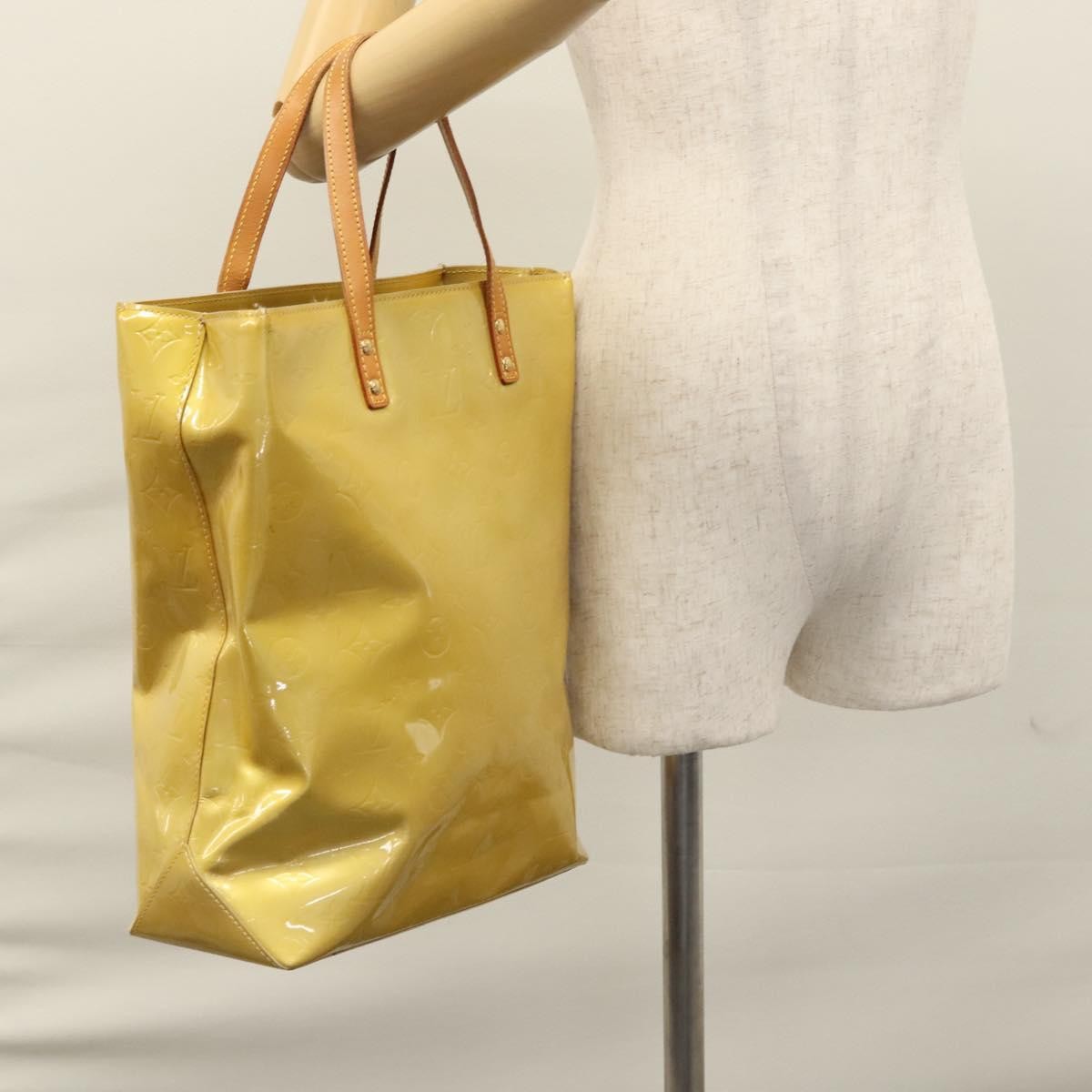 Louis Vuitton Reade Monogram Vernis Beige Patent_Leather Handbag (Pre-Owned)