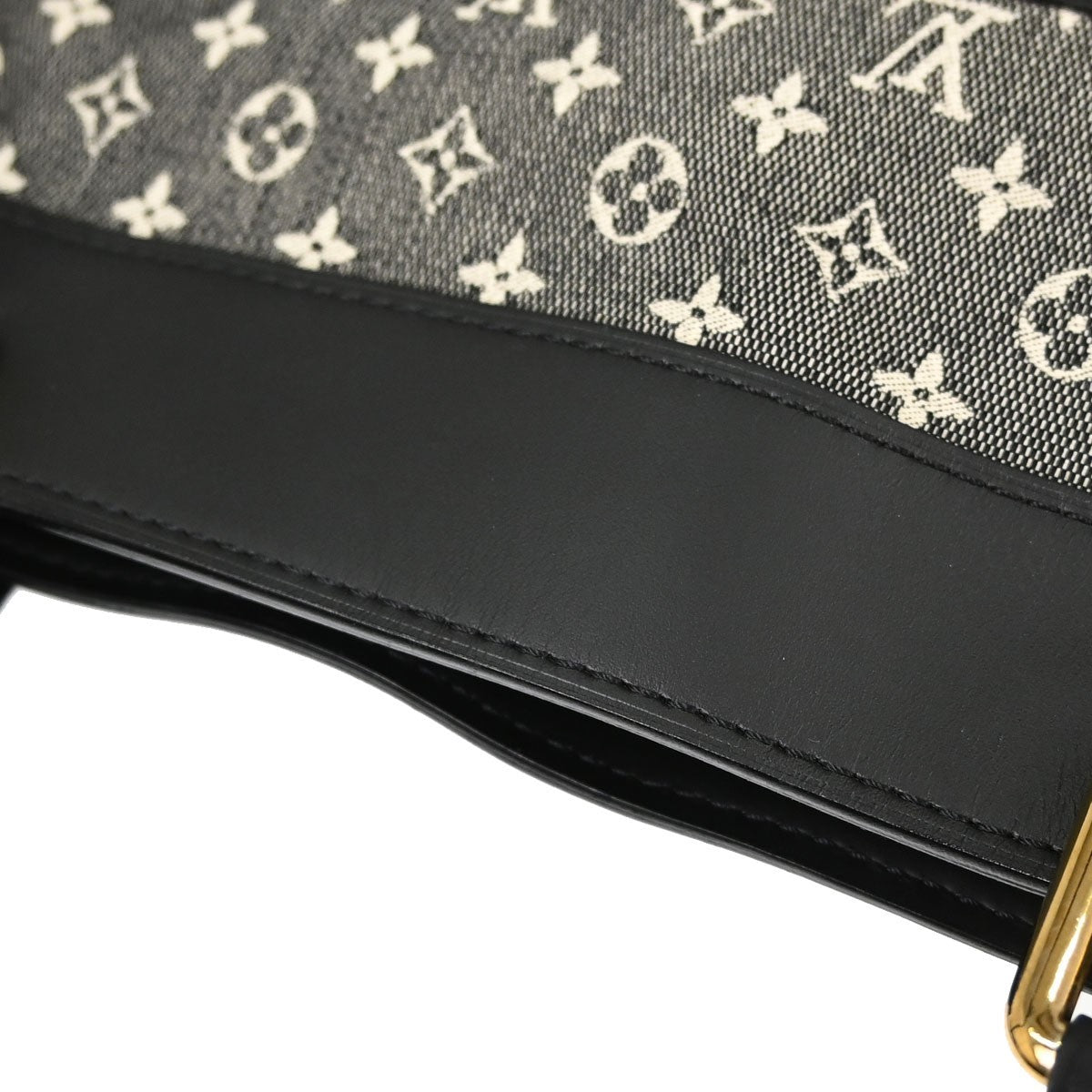 Louis Vuitton Lucille Mini Lin Black Canvas Handbag (Pre-Owned)