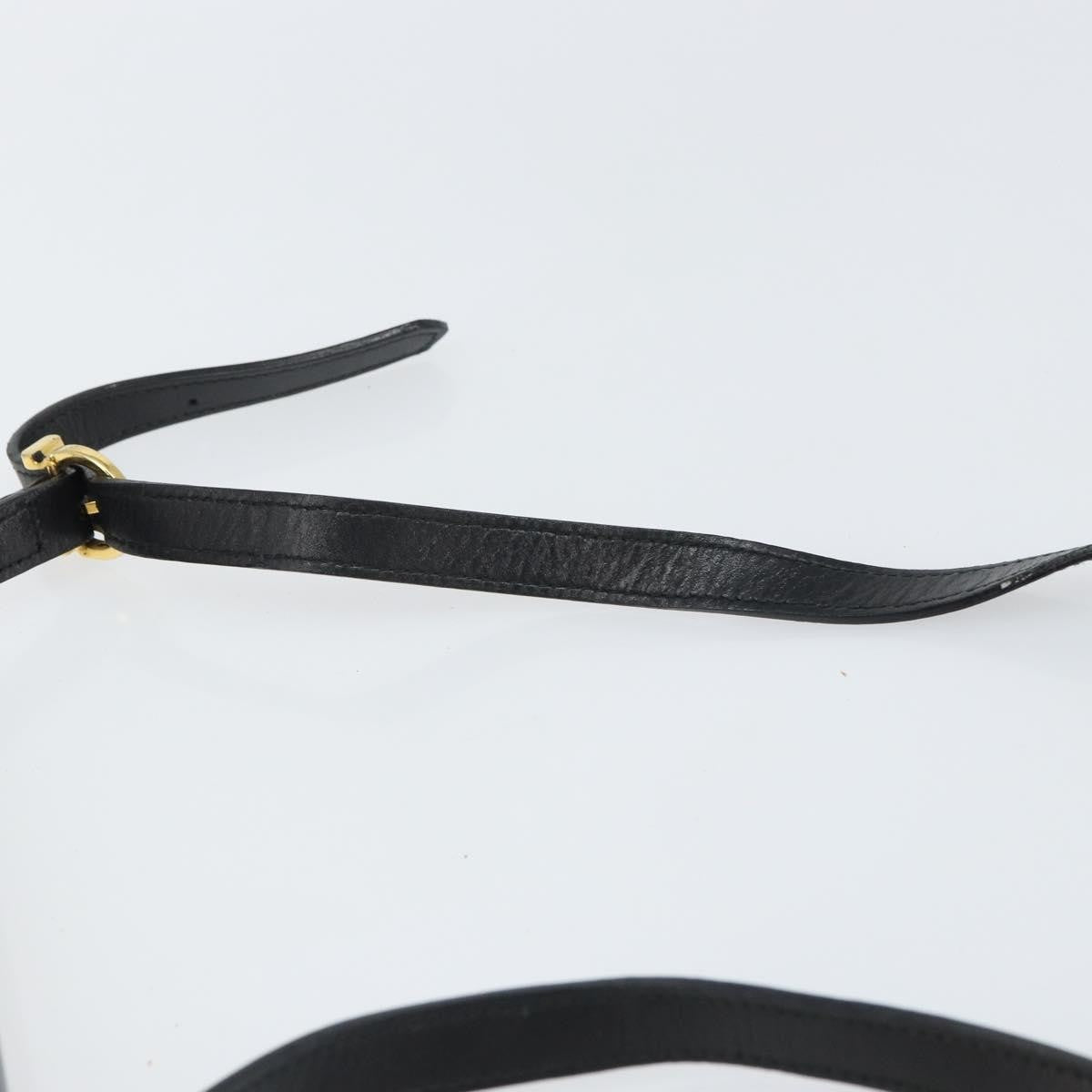 Salvatore Ferragamo Vintage Leather Black Leather Shoulder Bag Bag (Pre-Owned)