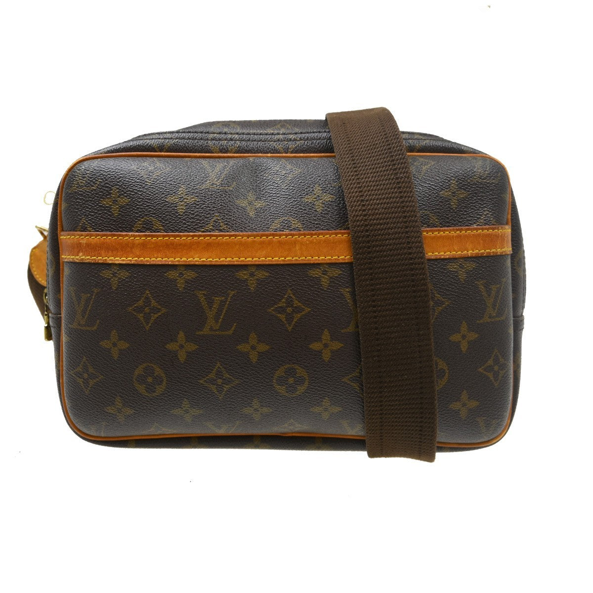 Louis Vuitton Reporter Monogram Canvas Brown Canvas Shoulder Bag Bag (Pre-Owned)