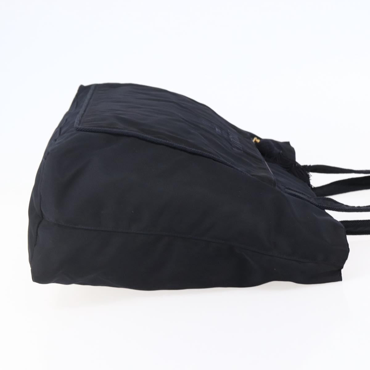 Prada Front Pocket Zip Tessuto Black Nylon Tote Bag Bag (Pre-Owned)