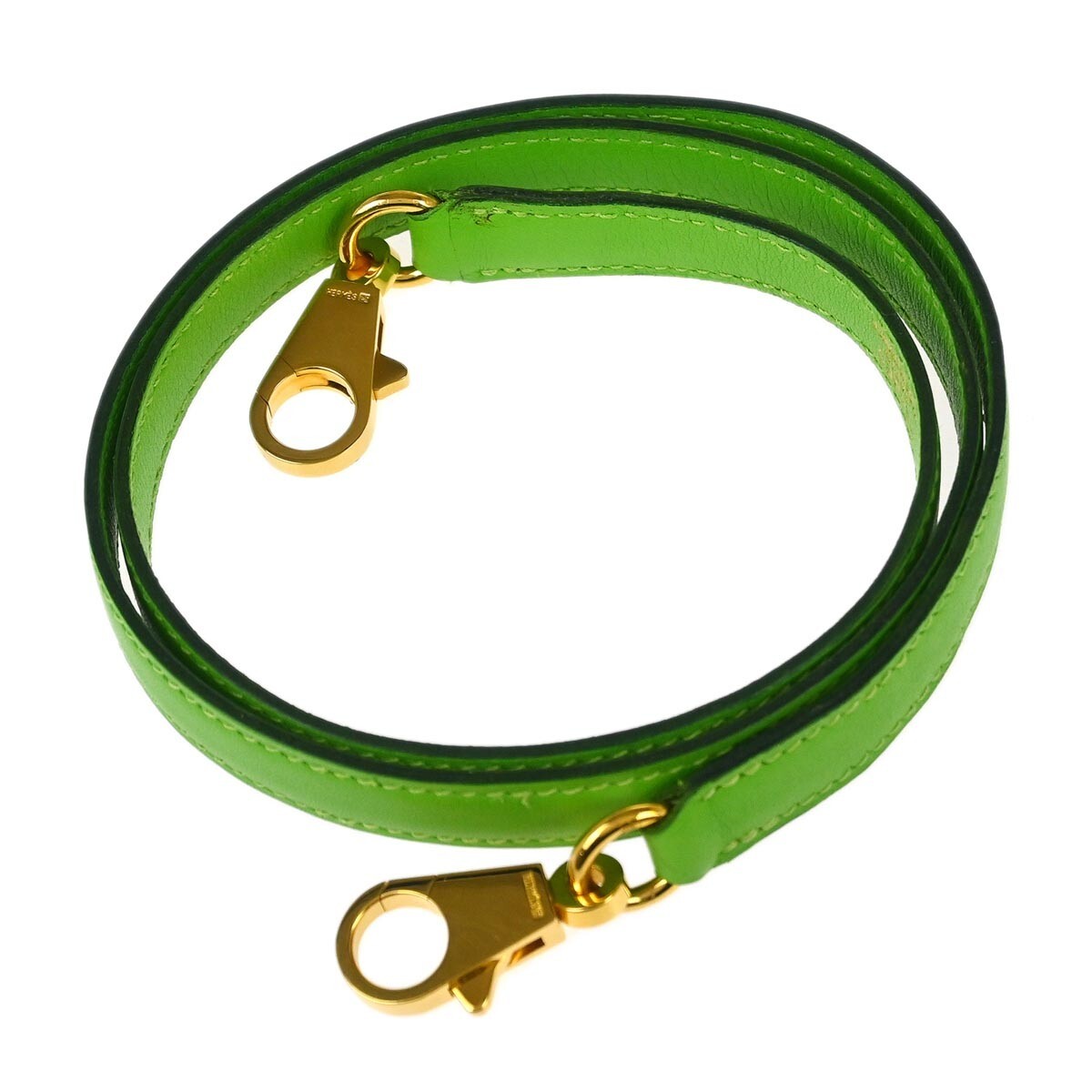 Hermes Kelly Shoulder Strap Leather Green Leather Straps Accessory (Pre-Owned)
