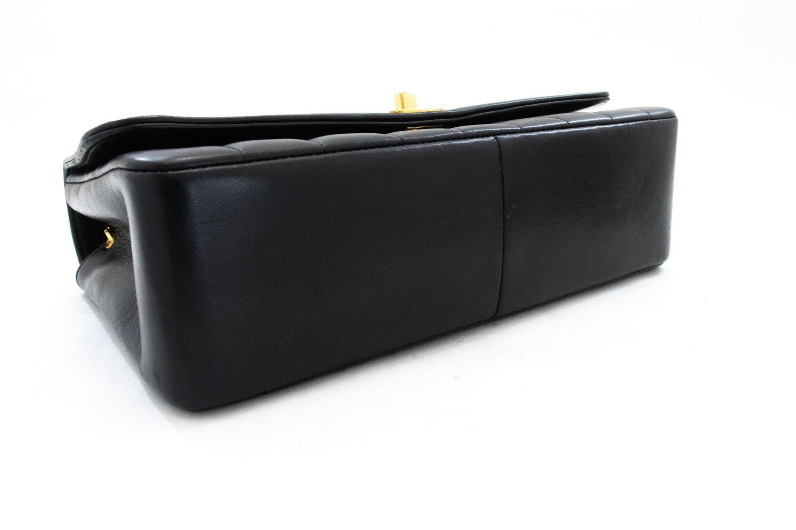 Chanel Mademoiselle Vintage Flap Lambskin Black Leather Shoulder Bag Bag (Pre-Owned)