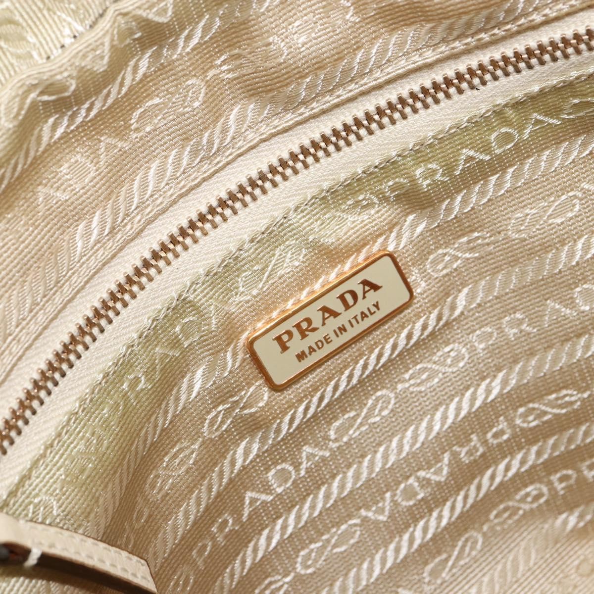 Prada Vintage Tessuto Beige Nylon Handbag (Pre-Owned)
