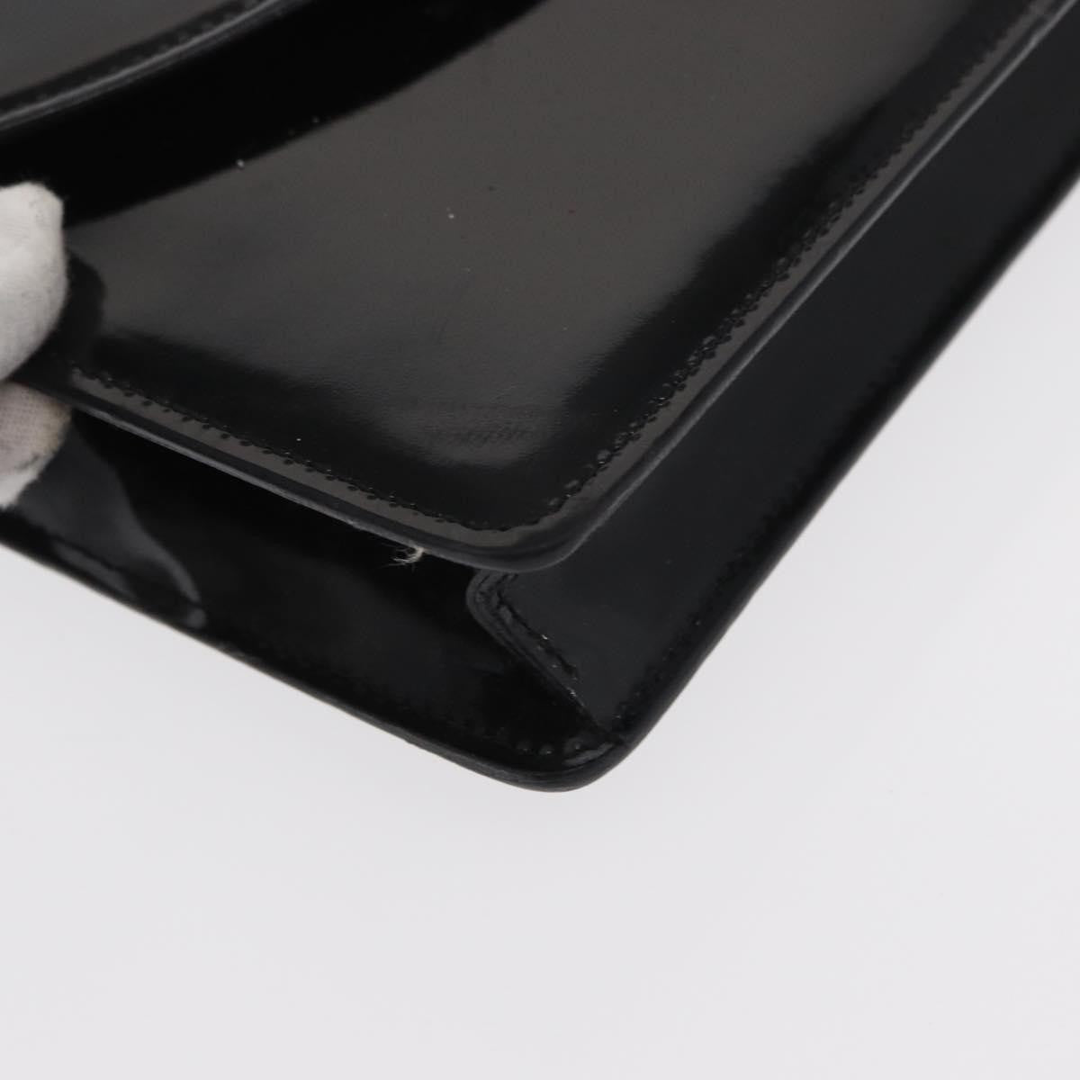 Celine Clutch Enamel Black Patent_Leather Clutche & Pouche Bag (Pre-Owned)