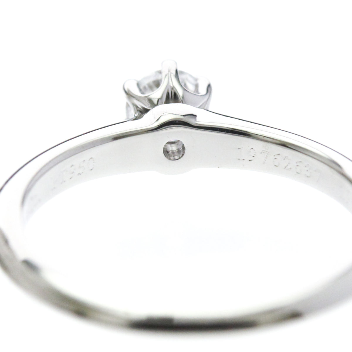 Tiffany & Co. Tiffany Setting Solitaire Platinum With Rbc Diamond G/Vvs2 Silver Platinum Ring Jewelry (Pre-Owned)