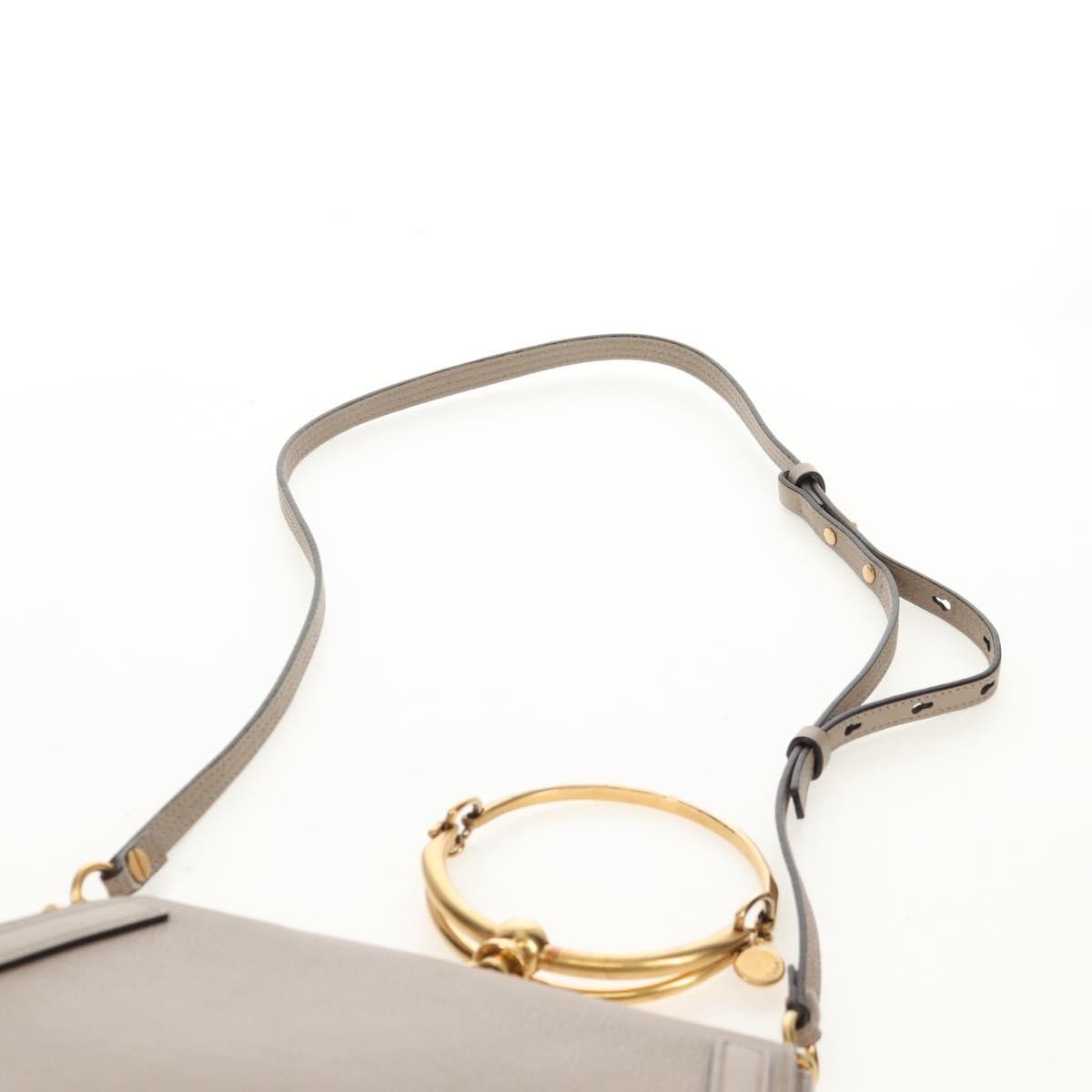 Chloe Nile Leather Beige Leather Shoulder Bag Bag (Pre-Owned)