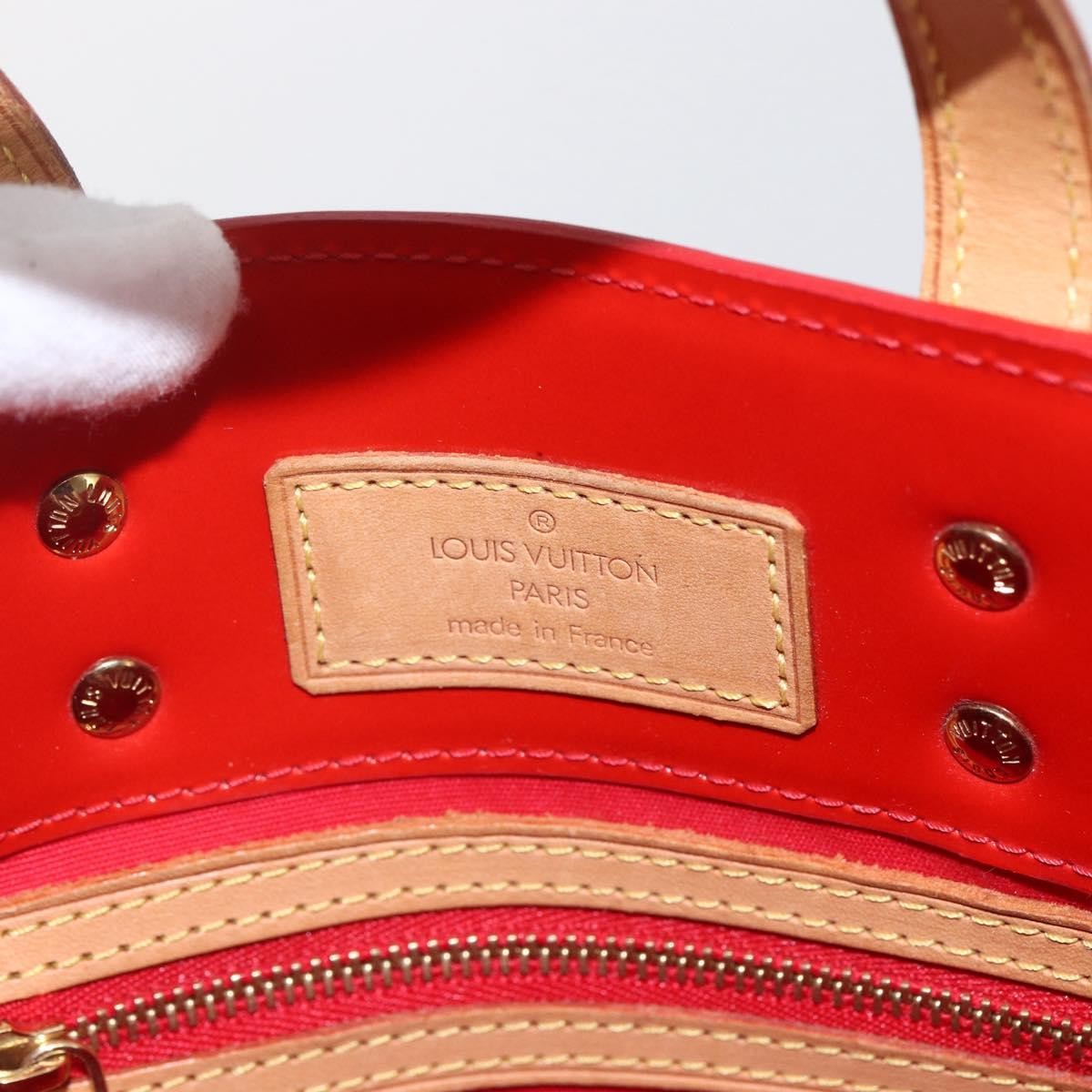 Louis Vuitton Reade Monogram Vernis Red Patent_Leather Handbag (Pre-Owned)