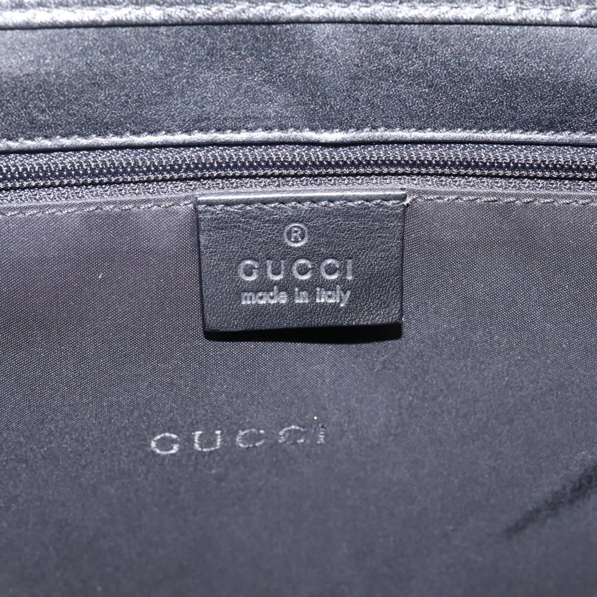 Gucci Jackie Canvas Black Canvas Tote Bag Bag (Pre-Owned)