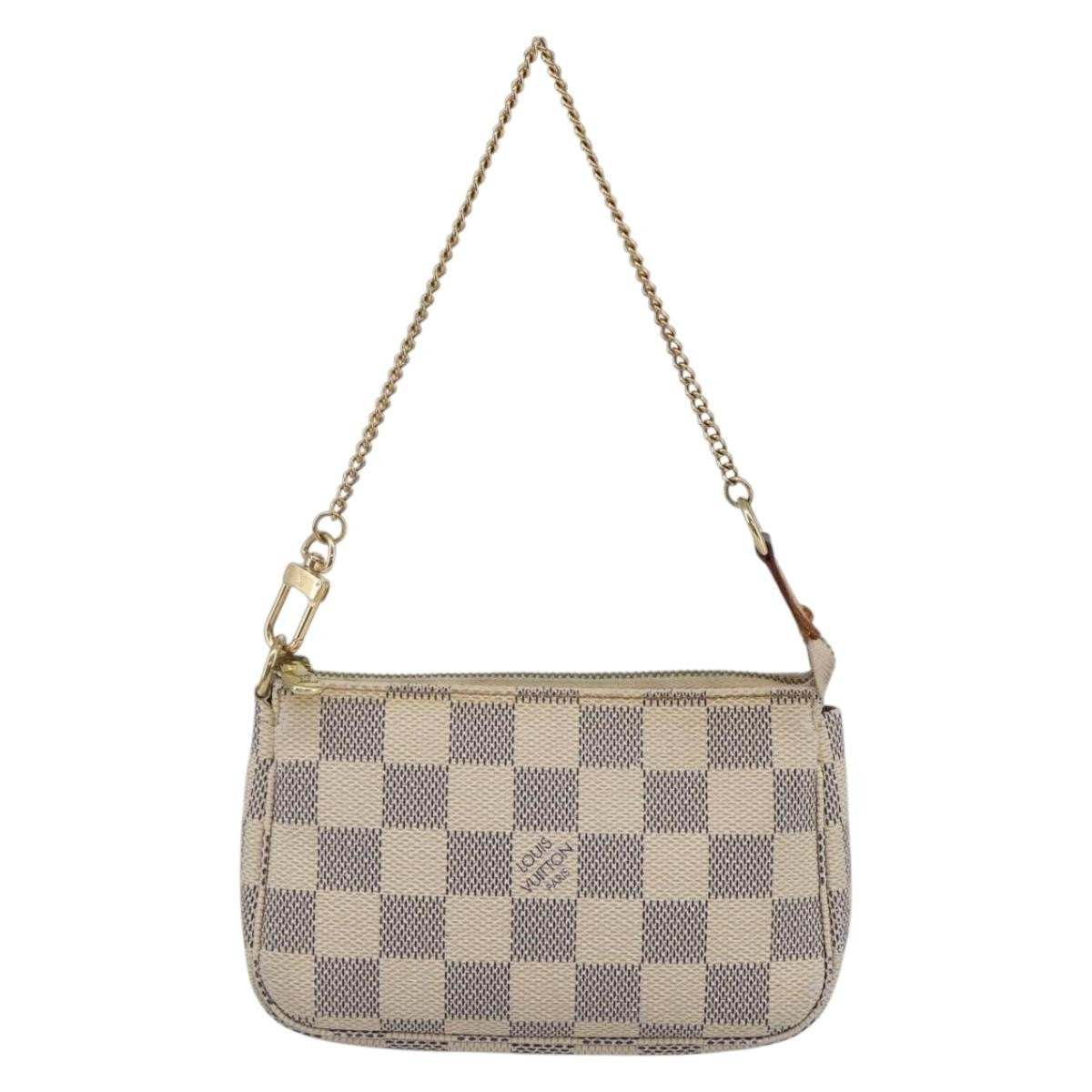 Louis Vuitton Mini Pochette Damier Beige Canvas Clutche & Pouche Bag (Pre-Owned)
