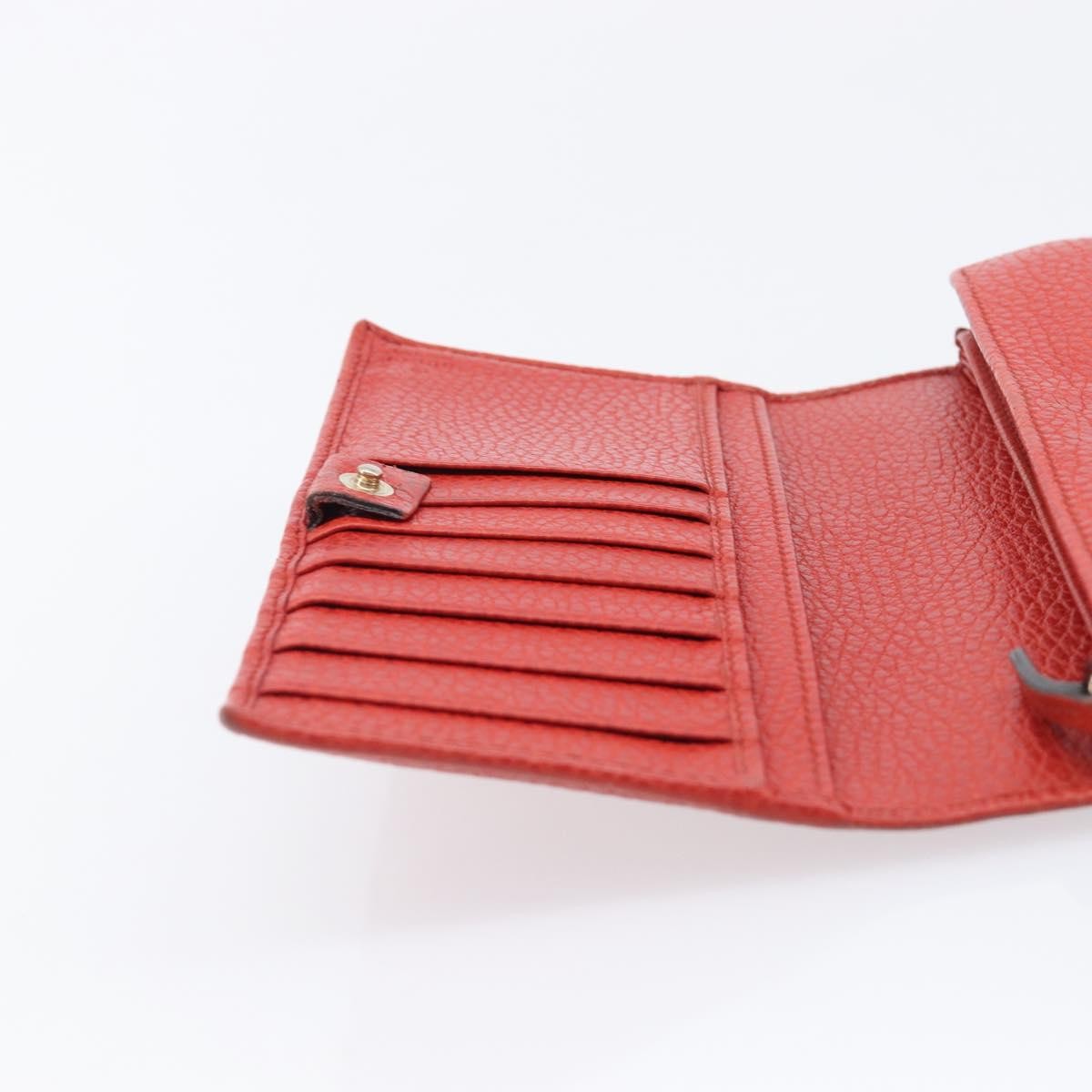 Gucci Swing Wallet On Strap Leather Red Leather Crossbody Bag Bag (Pre-Owned)