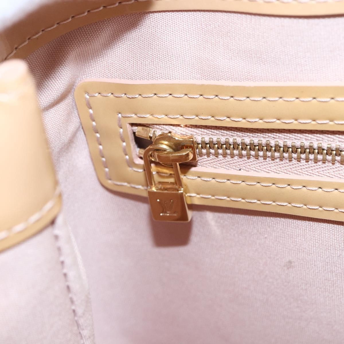 Louis Vuitton Wilshire Monogram Vernis Beige Patent_Leather Handbag (Pre-Owned)
