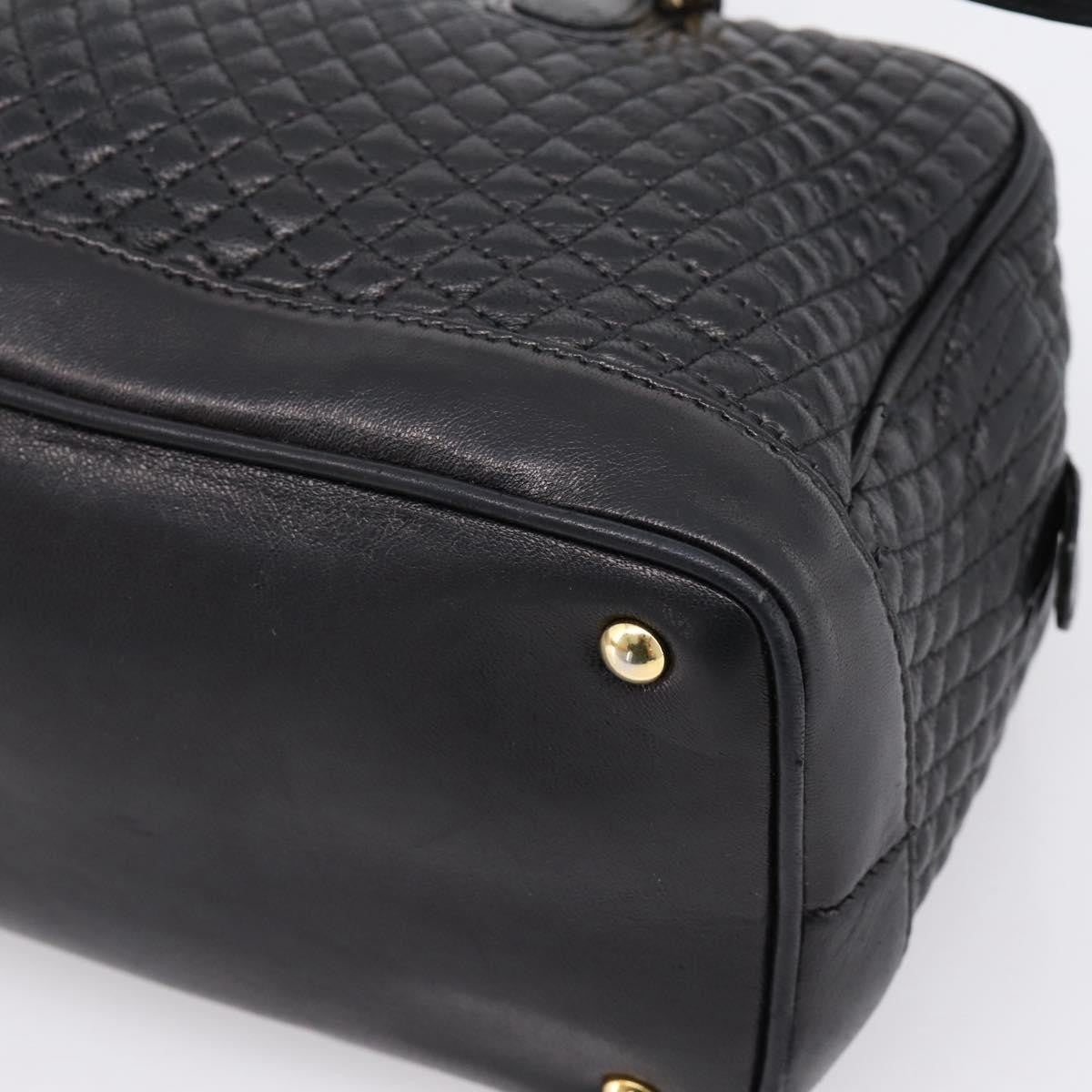 Bally Handbag Leather Black Leather Handbag (Pre-Owned)