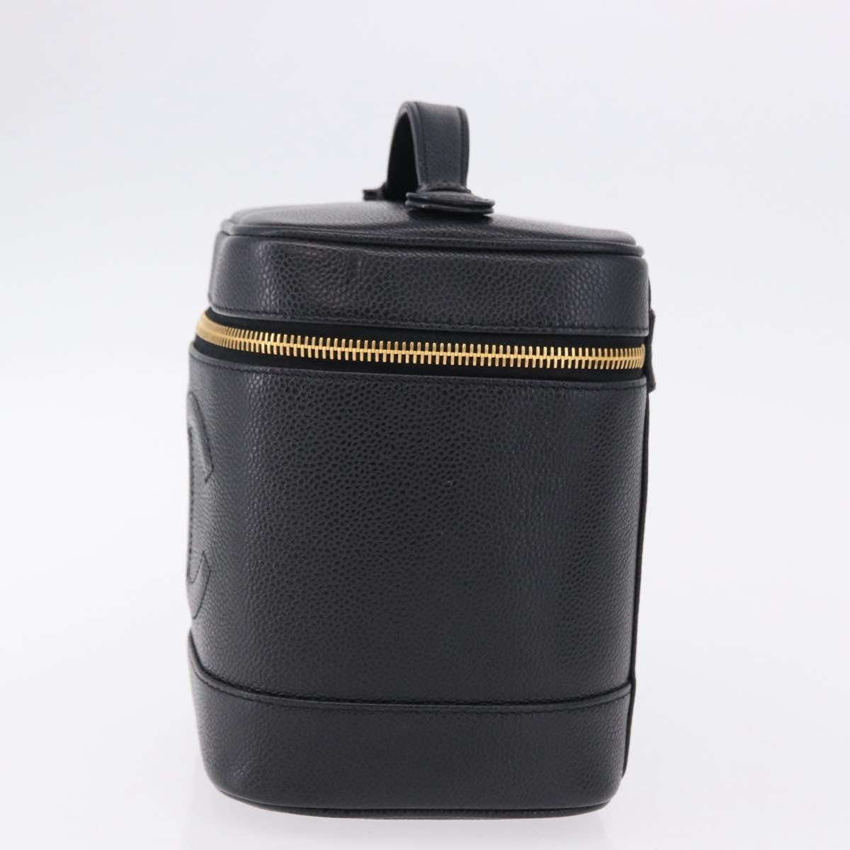 Chanel Vintage Timeless Vanity Case Caviar Black Calfskin Handbag (Pre-Owned)