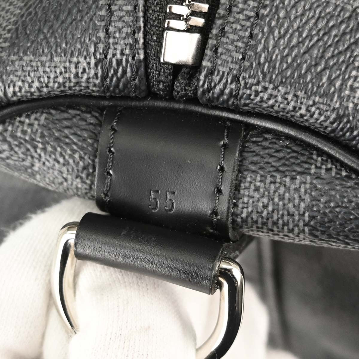Louis Vuitton Keepall Bandouliere Damier Graphite Gray Canvas Travel Bag Bag (Pre-Owned)