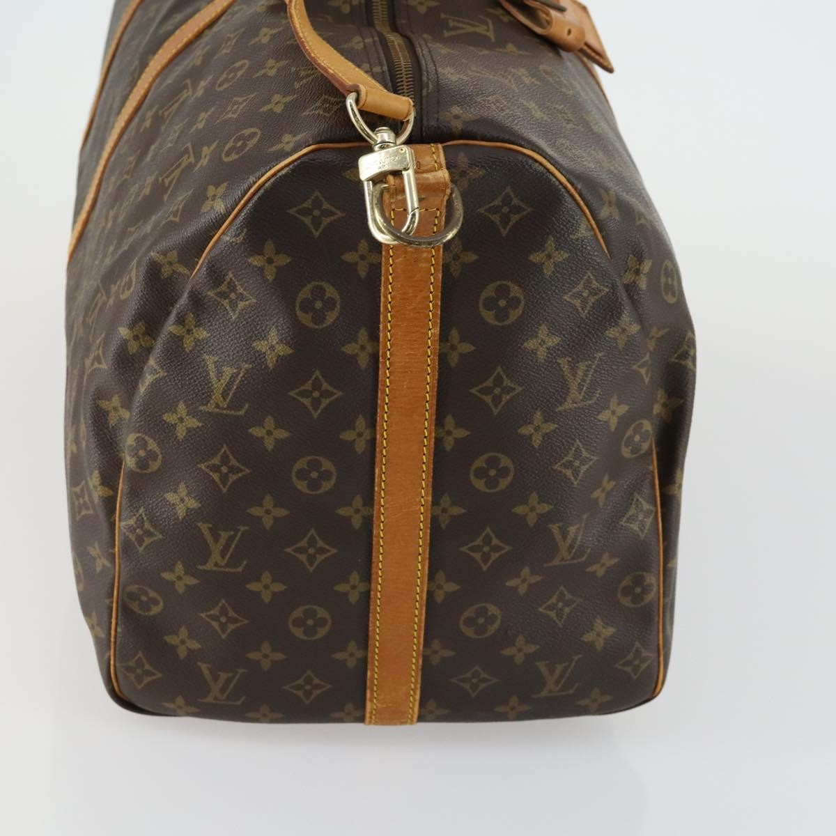 Louis Vuitton Keepall Bandouliere Monogram Canvas Brown Canvas Travel Bag Bag (Pre-Owned)