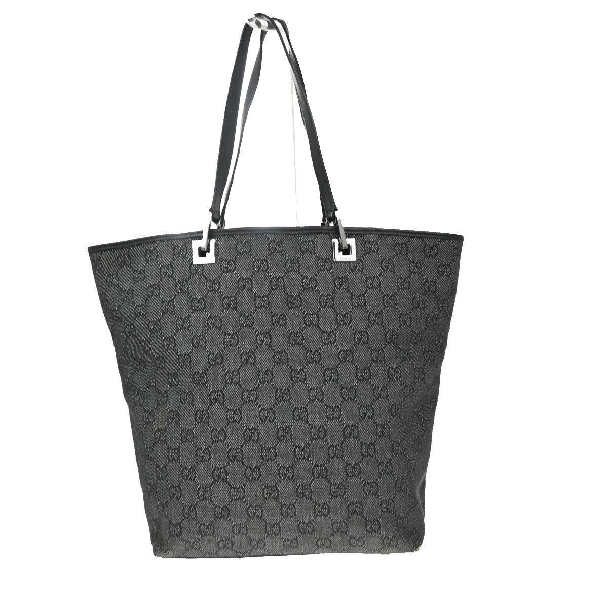 Gucci Vertical Tote Gg Canvas Black Canvas Tote Bag Bag (Pre-Owned)