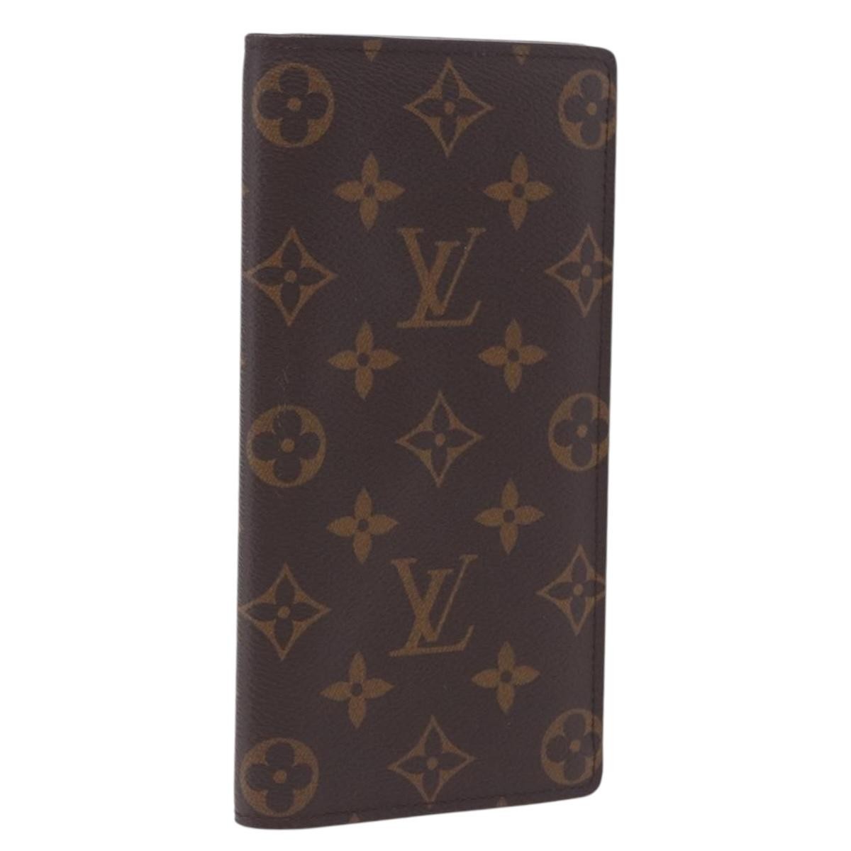 Louis Vuitton Brazza Monogram Canvas Brown Canvas Wallets Accessory (Pre-Owned)