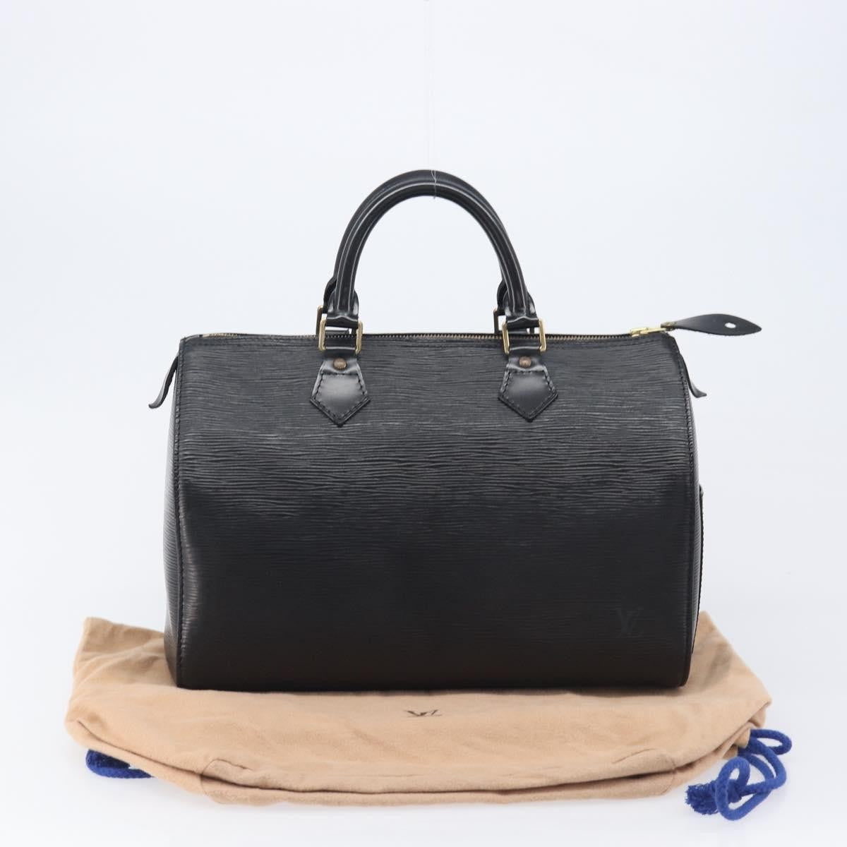 Louis Vuitton Speedy Epi Leather Black Leather Handbag (Pre-Owned)