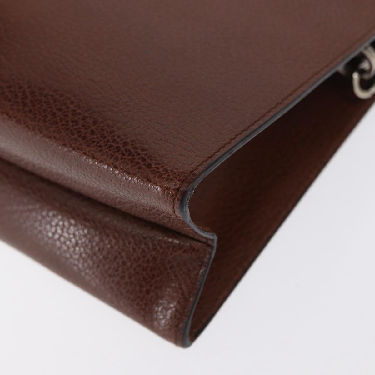 Salvatore Ferragamo Vintage Clutch Leather Brown Leather Clutche & Pouche Bag (Pre-Owned)