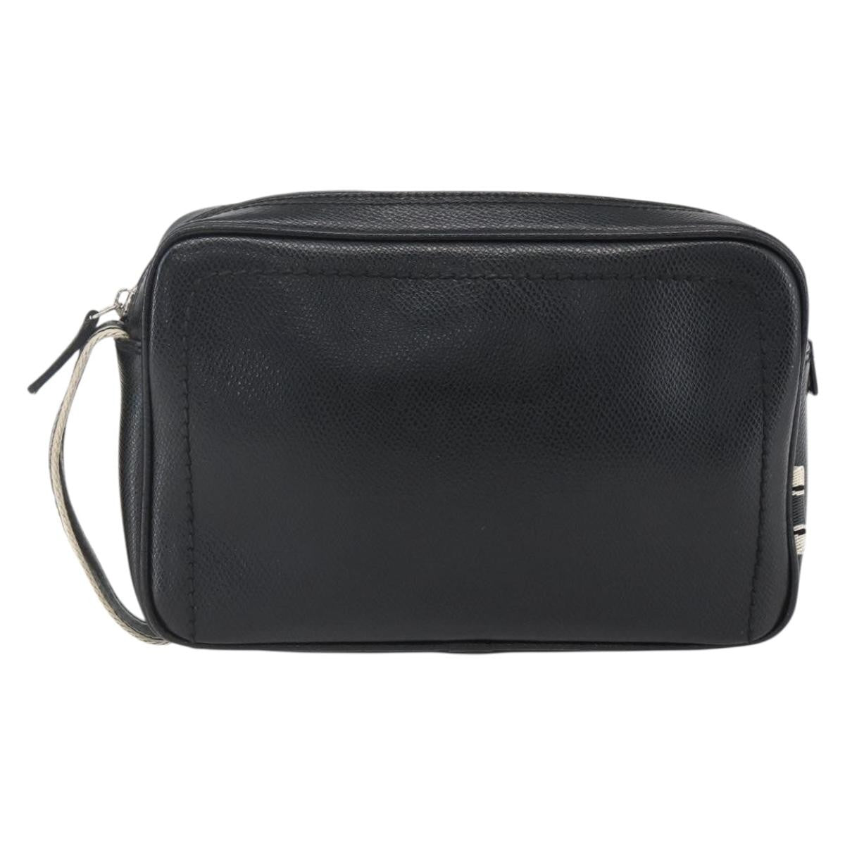 Salvatore Ferragamo Vintage Clutch Leather Black Leather Clutche & Pouche Bag (Pre-Owned)