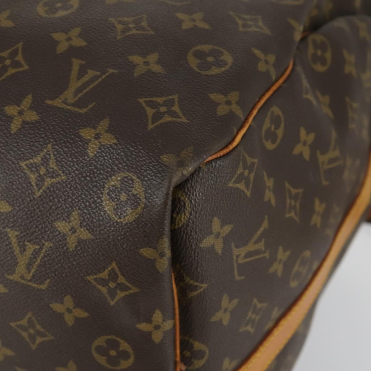Louis Vuitton Keepall Bandouliere Monogram Canvas Brown Canvas Travel Bag Bag (Pre-Owned)