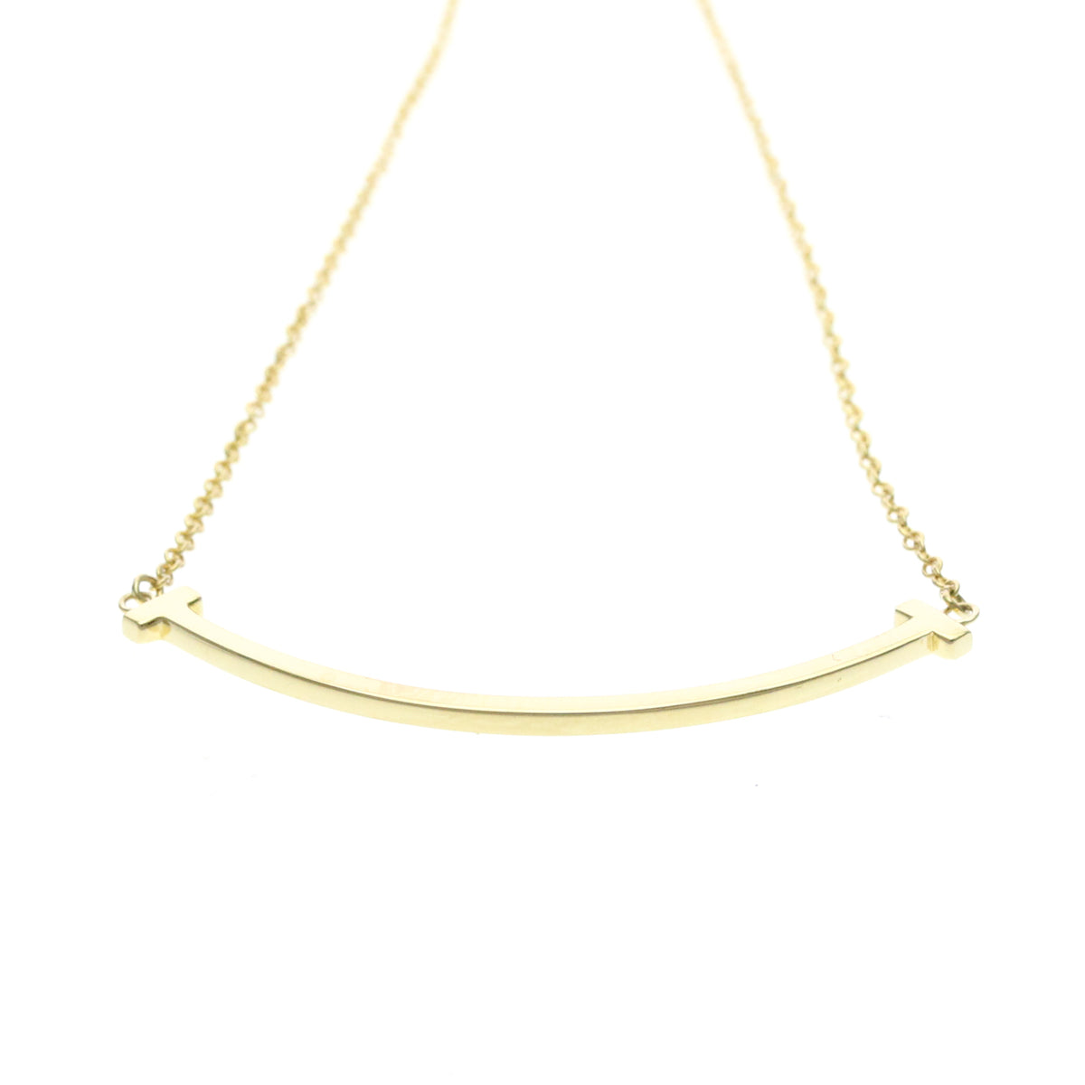 Tiffany & Co. T Smile Pendant 18K Yellow Gold Gold Yellow_Gold Necklace Jewelry (Pre-Owned)