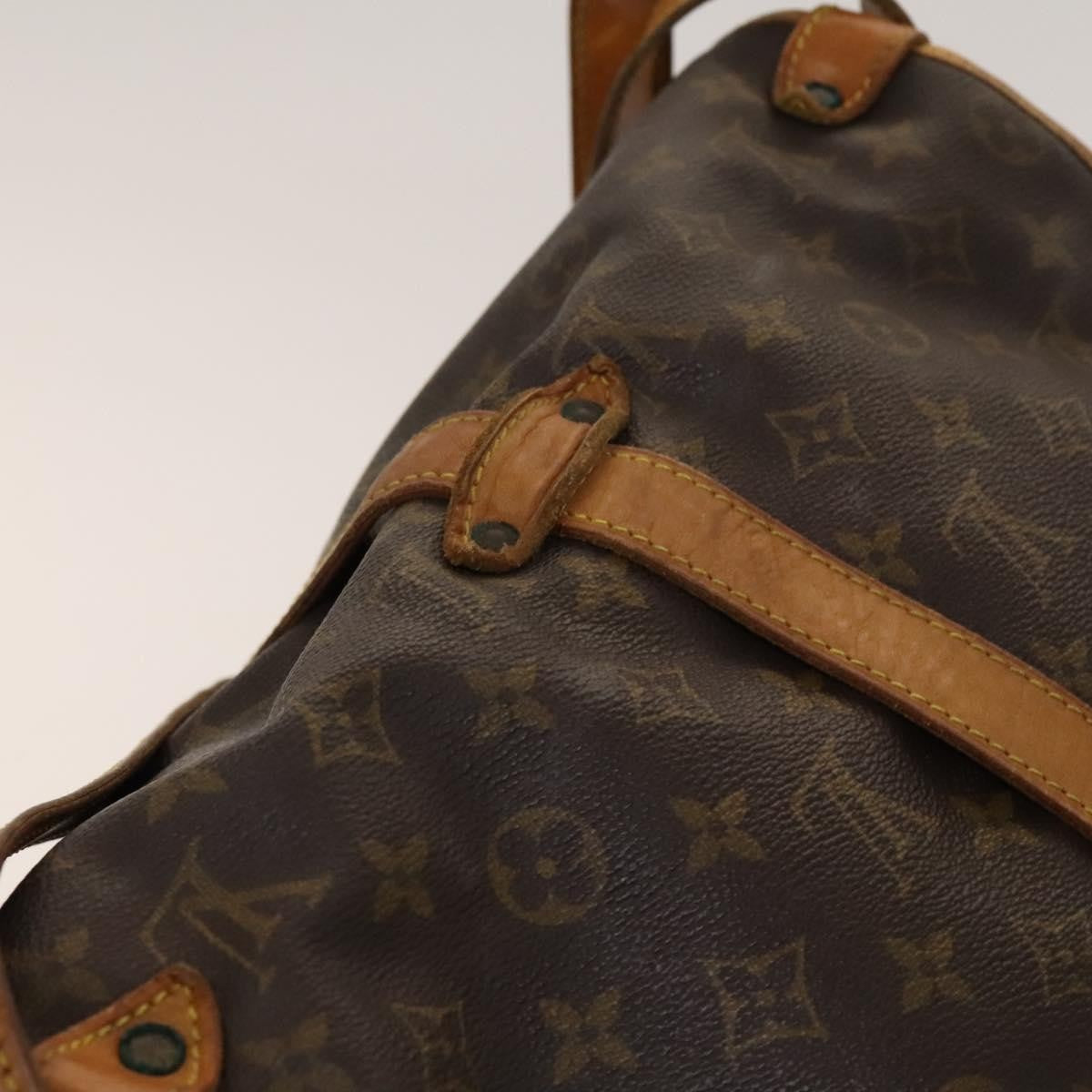 Louis Vuitton Saumur Monogram Canvas Brown Canvas Shoulder Bag Bag (Pre-Owned)