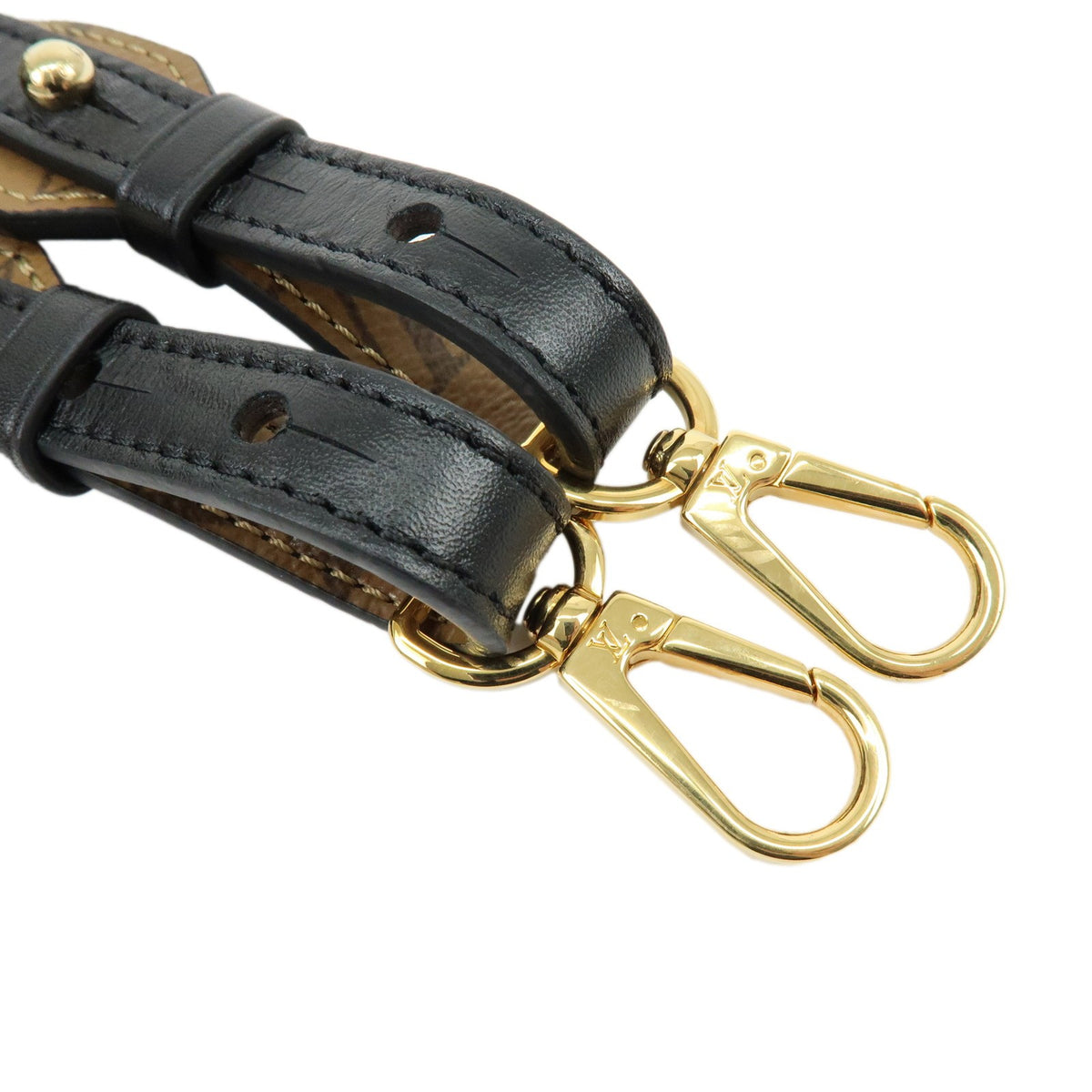 Louis Vuitton Shoulder Strap Reverse Monogram Canvas Brown Canvas Straps Accessory (Pre-Owned)