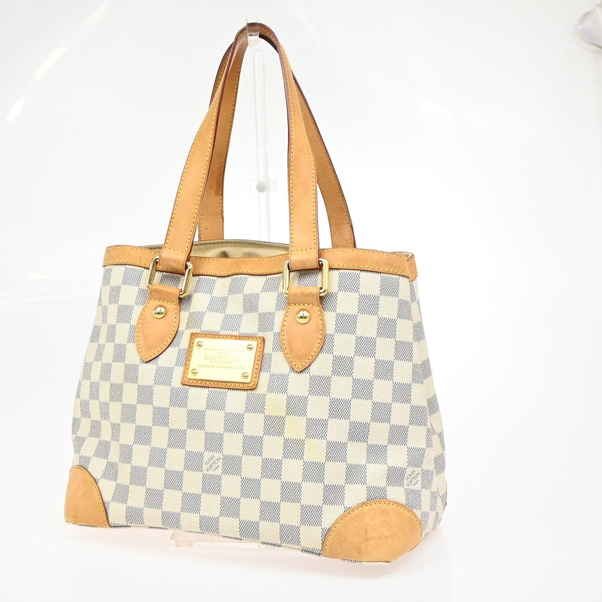Louis Vuitton Hampstead Damier Ebene White Canvas Tote Bag Bag (Pre-Owned)