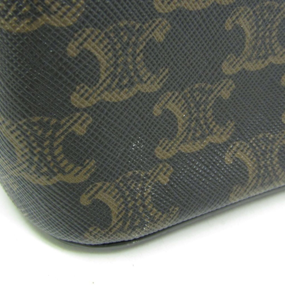 Celine Teen Cabas De France Triomphe Coated Canvas Brown Canvas Handbag (Pre-Owned)