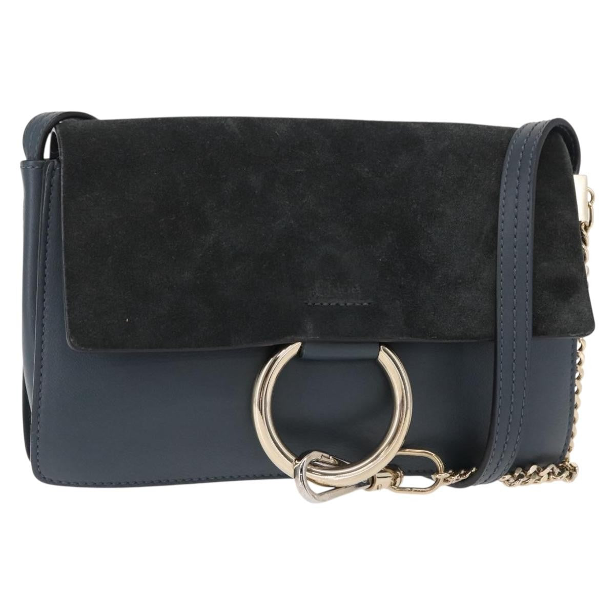 Chloe Faye Leather And Suede Green Suede Bag (Pre-Owned)