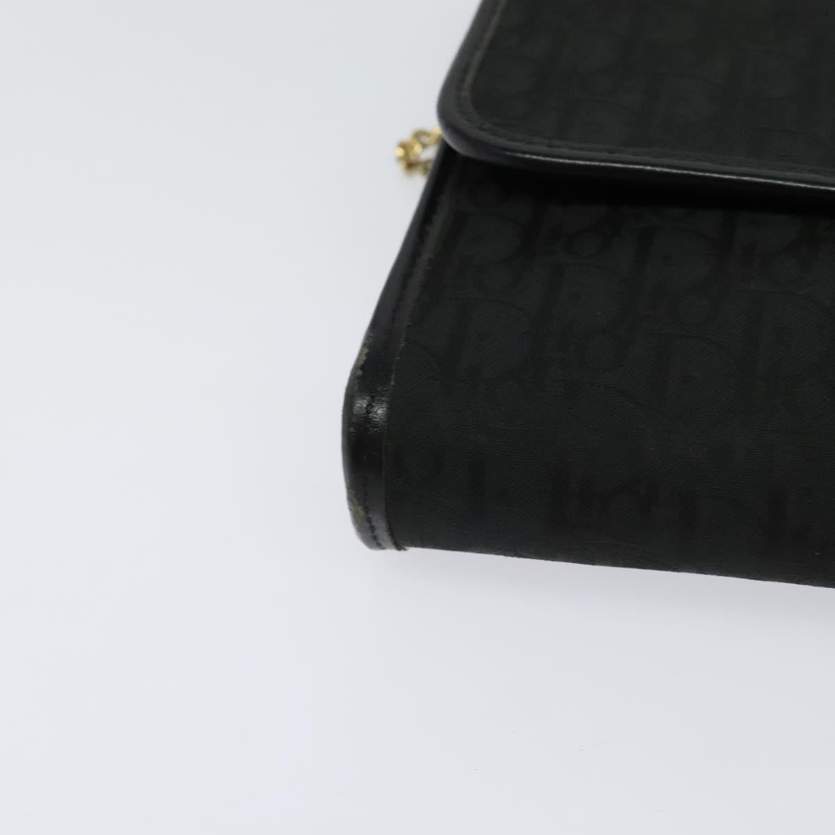 Christian Dior Vintage Trotter Flap Canvas Black Canvas Shoulder Bag Bag (Pre-Owned)