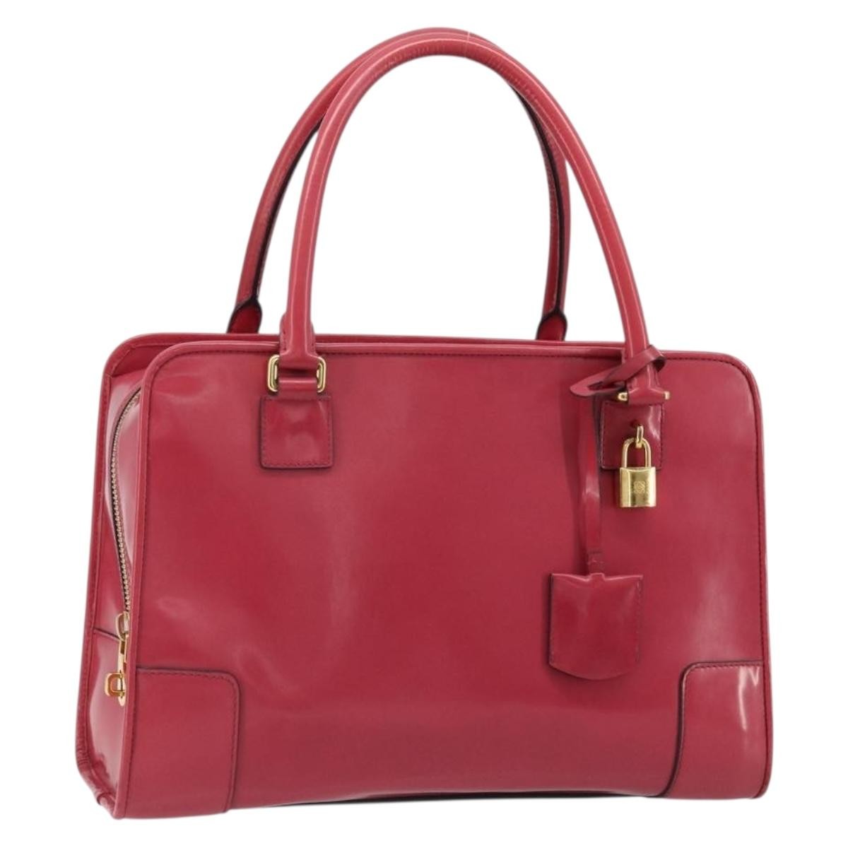 Loewe Amazona Patent Pink Patent_Leather Handbag (Pre-Owned)