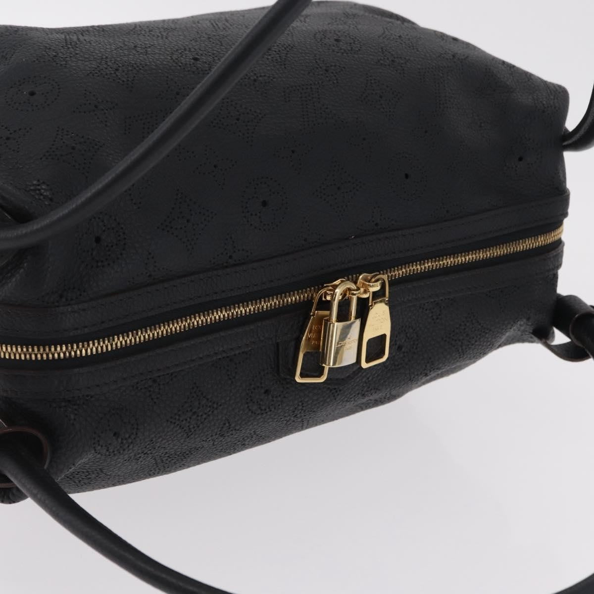 Louis Vuitton Galatea Mahina Leather Black Leather Handbag (Pre-Owned)