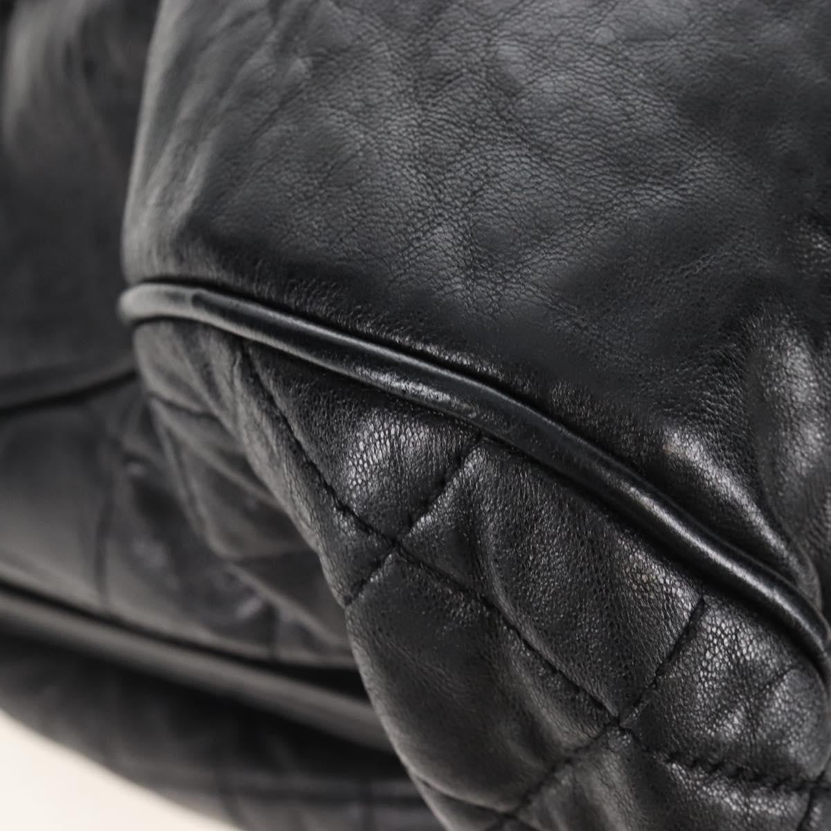 Chanel Perfect Day Leather Black Leather Tote Bag Bag (Pre-Owned)