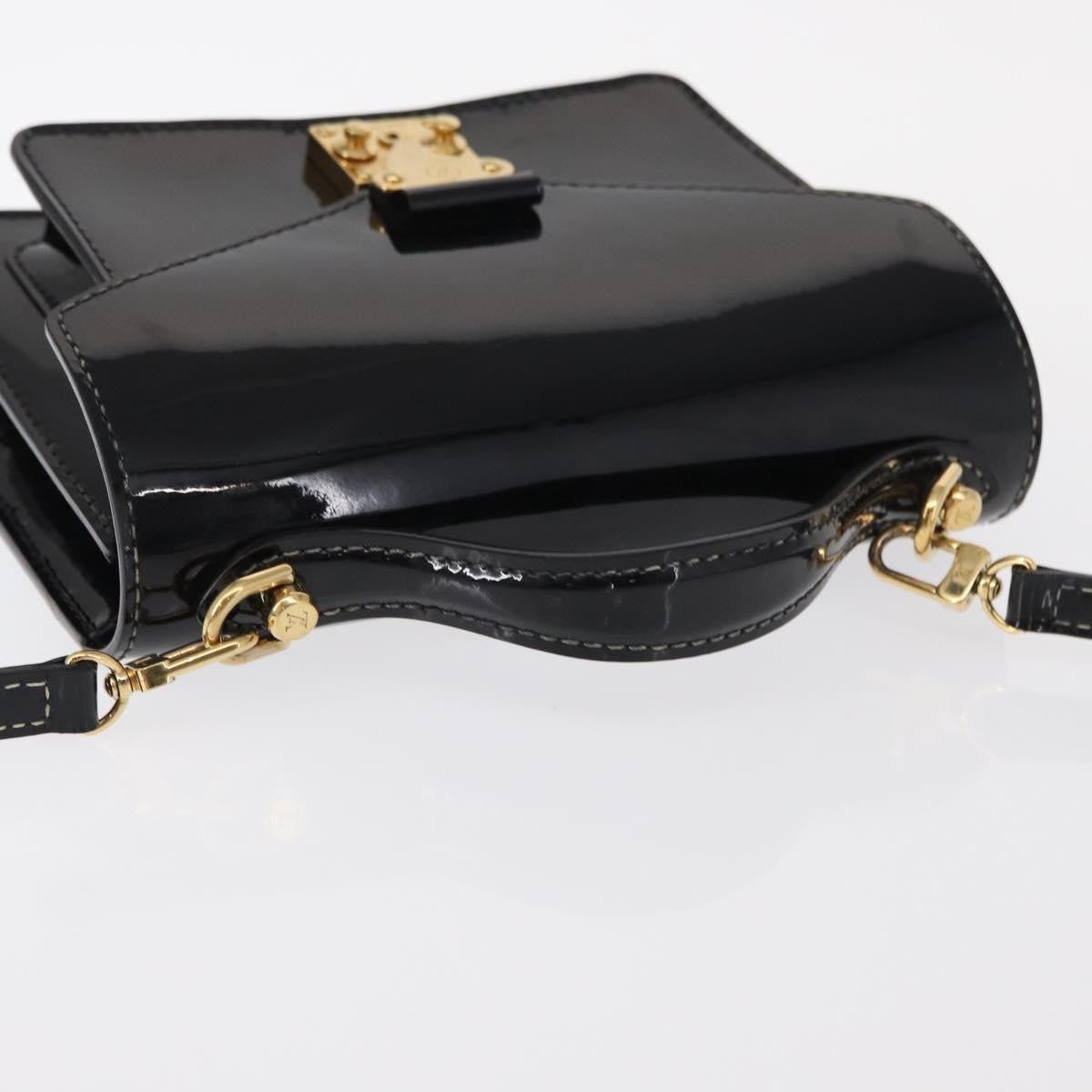 Louis Vuitton Monceau Vernis Black Patent_Leather Handbag (Pre-Owned)