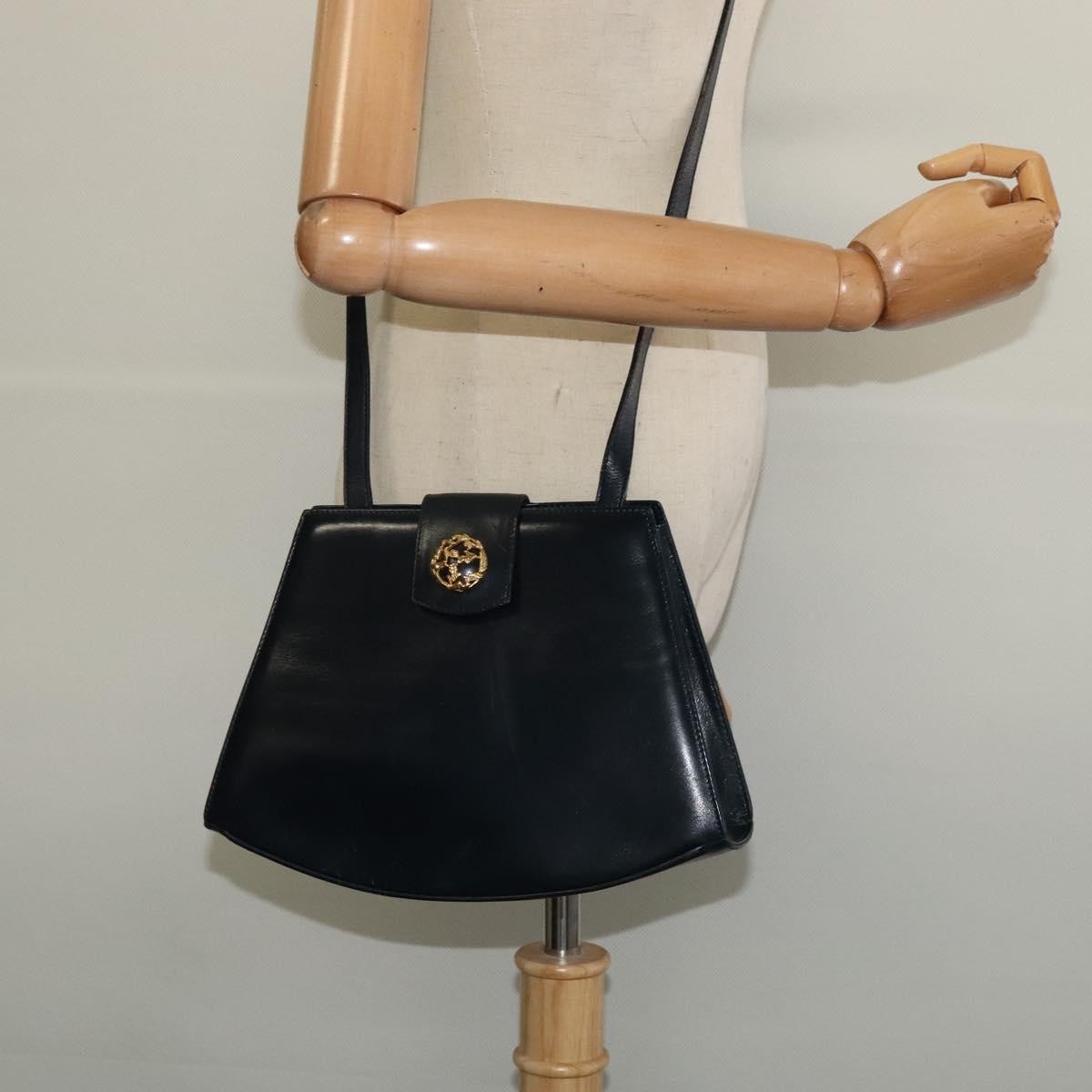 Salvatore Ferragamo Shoulder Leather Navy Leather Shoulder Bag Bag (Pre-Owned)