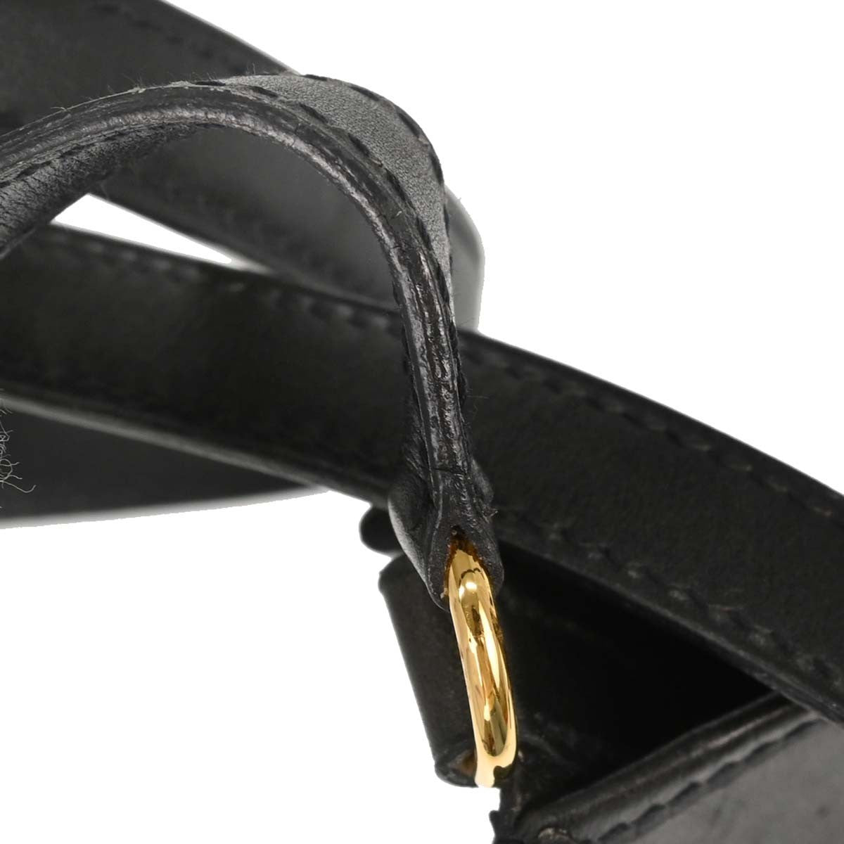 Hermes Long Strap Evelyne Box Calf Black Leather Shoulder Bag Bag (Pre-Owned)