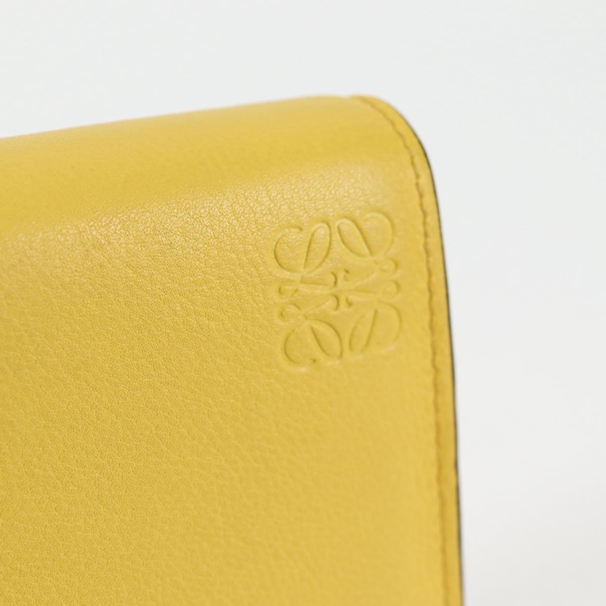 Loewe Puzzle Zip Leather Yellow Leather Wallets Accessory (Pre-Owned)