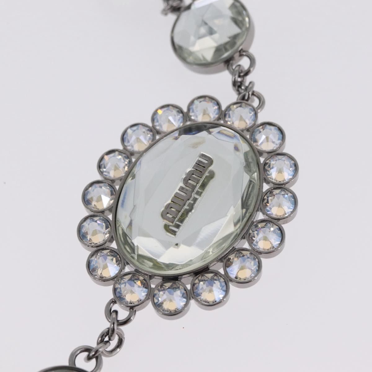 Miu Miu Crystal Clutch Matelasse Leather Silver Leather Clutche & Pouche Bag (Pre-Owned)